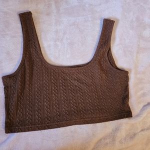 Shein cable knit crop top